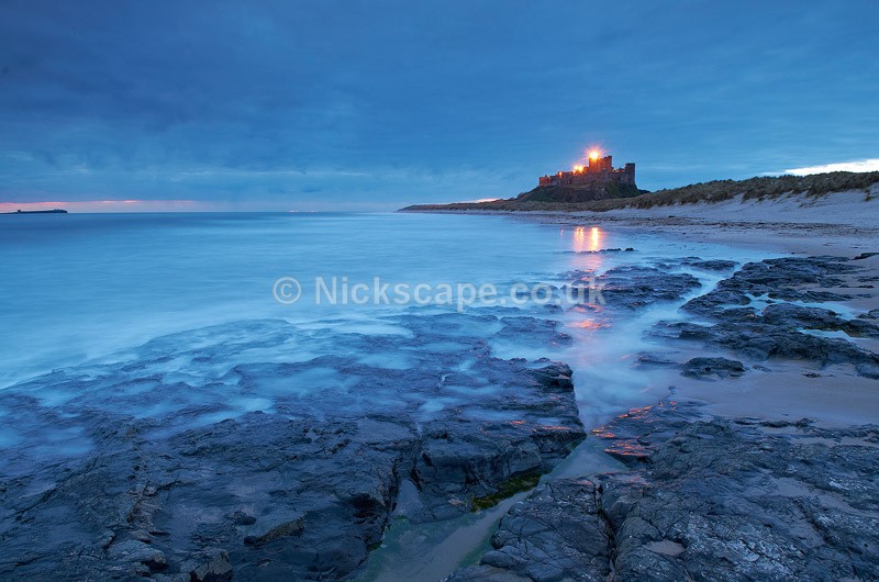 Bamburgh Castle at Dawn Landscape Photo | Seascape Photography by Nickscape