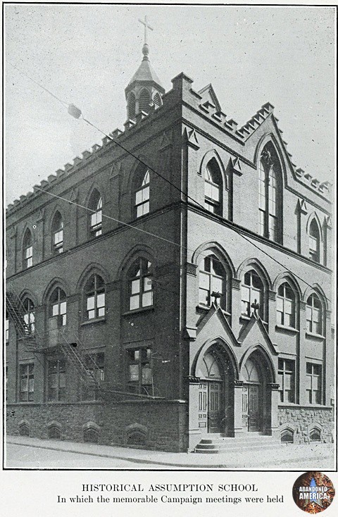 historical photographs of the church of the assumption, philadelphia pennsylvania - presented by matthew christopher murray of abandoned america