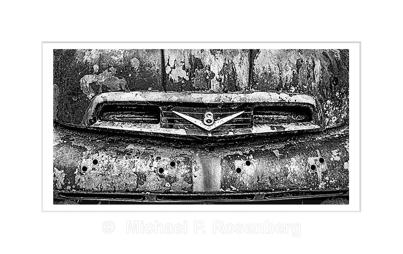 Detail, Hood of Weathered Ford F100: Autographica Series - AUTOGRAPHICA: Faded Glory