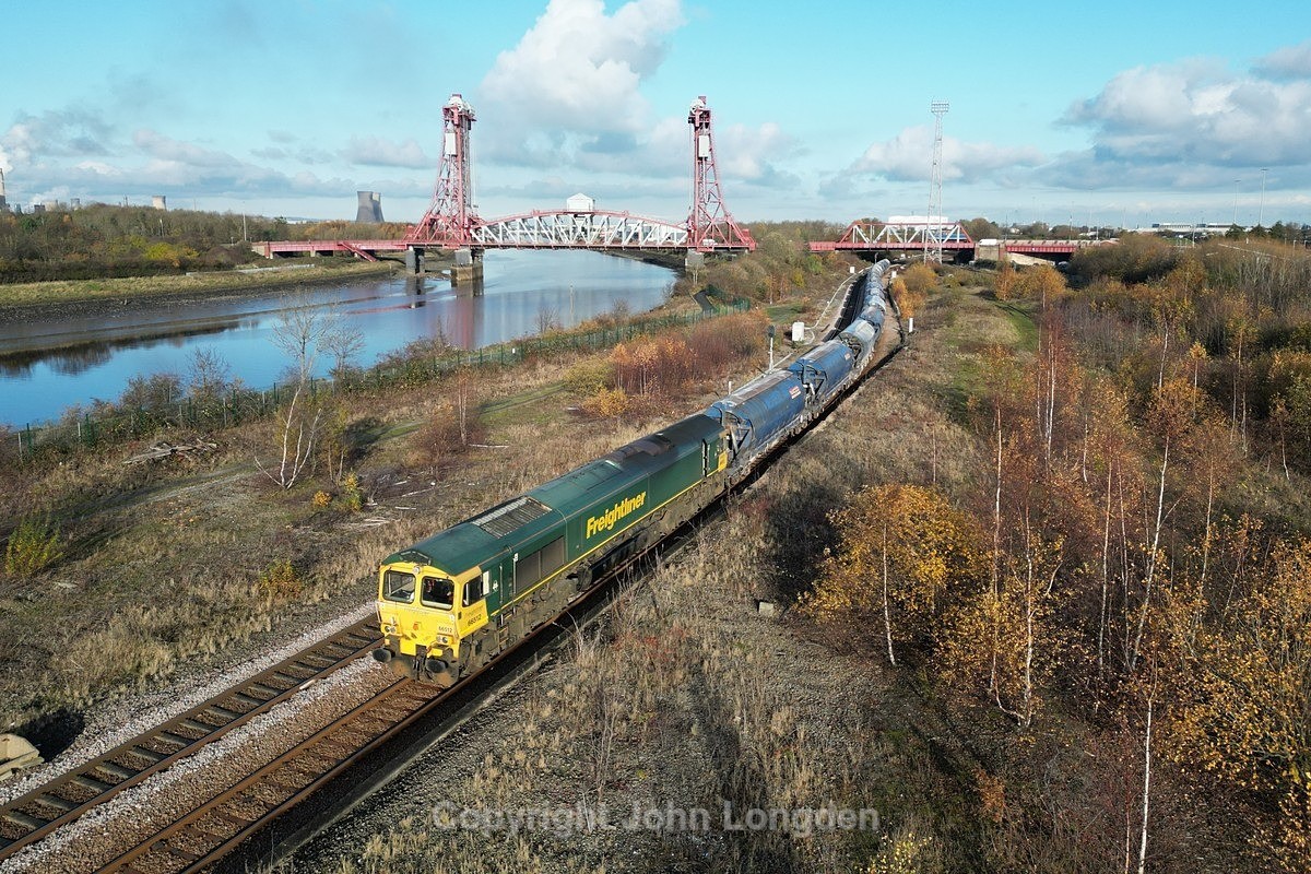 JL - 17.11.23 66512 6F33 Middlesbrough - Boulby, Tees Yard East - Teesside (west to east)