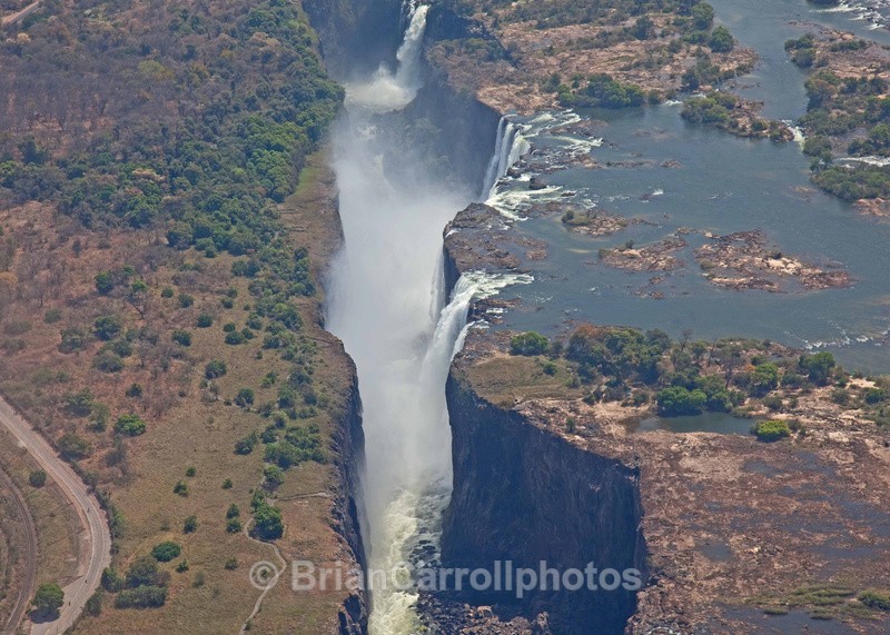 Victoria Falls  Zambia View from Helicopter - African Safari Tour 09 Zambia, Botswana,Namibia & South Africa
