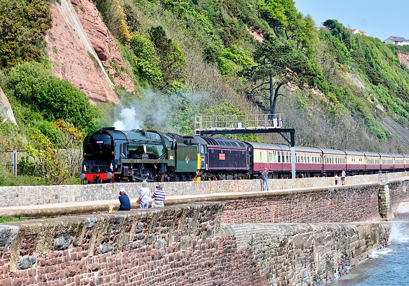 Two left - Steam Train Braunton at Teignmouth - JIGSAWS (reduced)