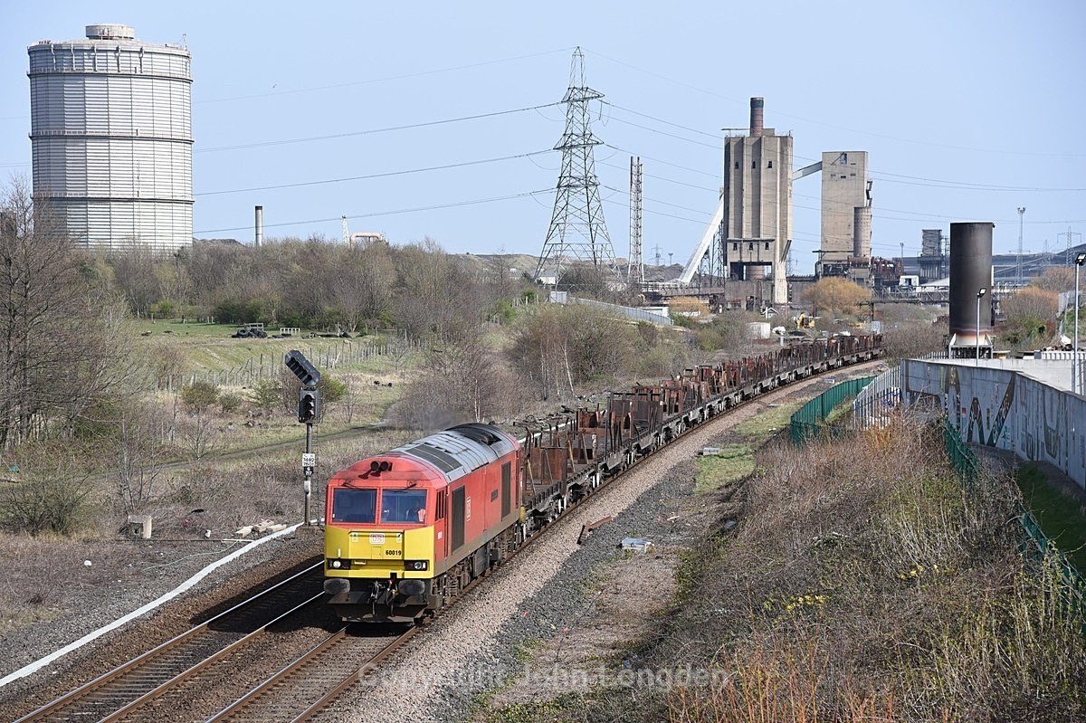 JL - 30.3.21 60019 6D11 Lackenby - Scunthorpe, South Bank west - Teesside (west to east)