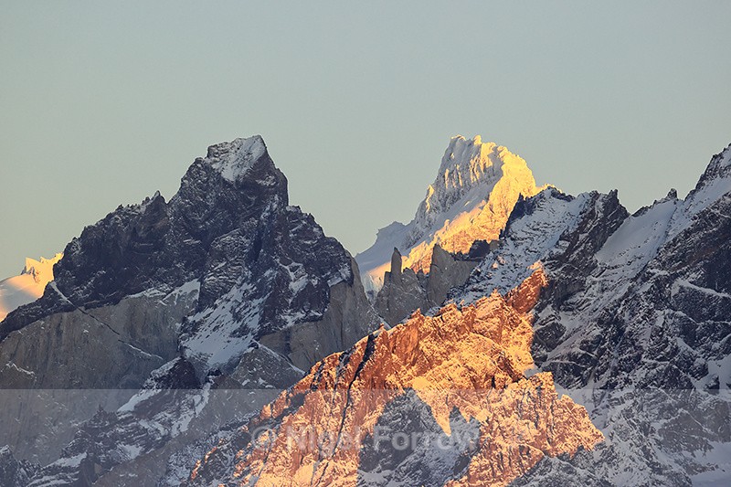 Los Cuernos, view from east, Cordillera Paine, Torres del Paine - Chile