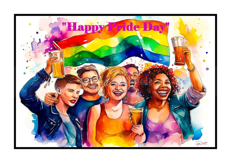 Spectrum of Joy, Pride Day Paintings by Paul Duddell, Whispers & Strokes - Artist, Painter, and Photographer