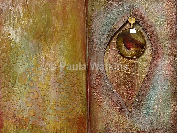 Vintage lens and texture. - Altered Books and Handmade Books