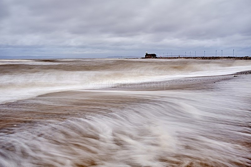 Storm on the beach at Morecambe. - New Work around Morecambe Bay