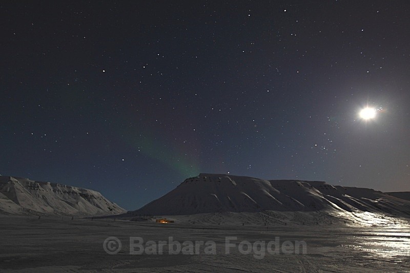 Adventdalen with the Northern light 9451 - Polar night
