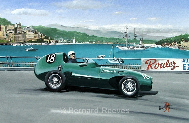 Stirling Moss Monaco 1957 in the Vanwall - Classic cars