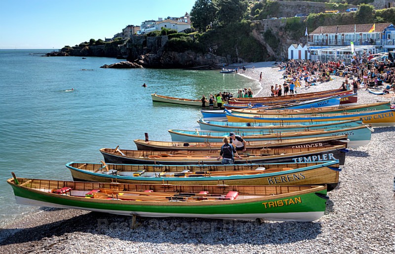 BX01 - Gig Regatta at Breakwater Beach - Greetings Cards Brixham Broadsands and Kingswear
