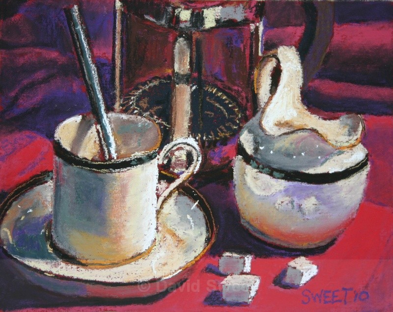 Coffee with milk and sugar - Paintings