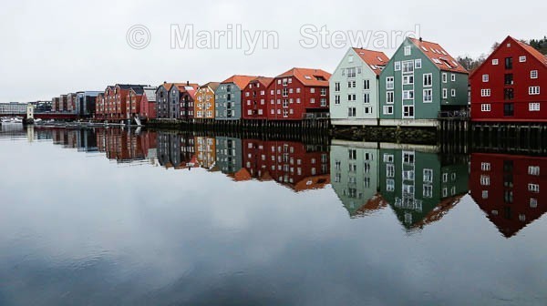 Trondheim wharfside houses - Norway Coast