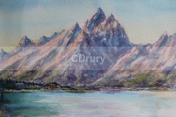 Jackson Lake - Watercolor