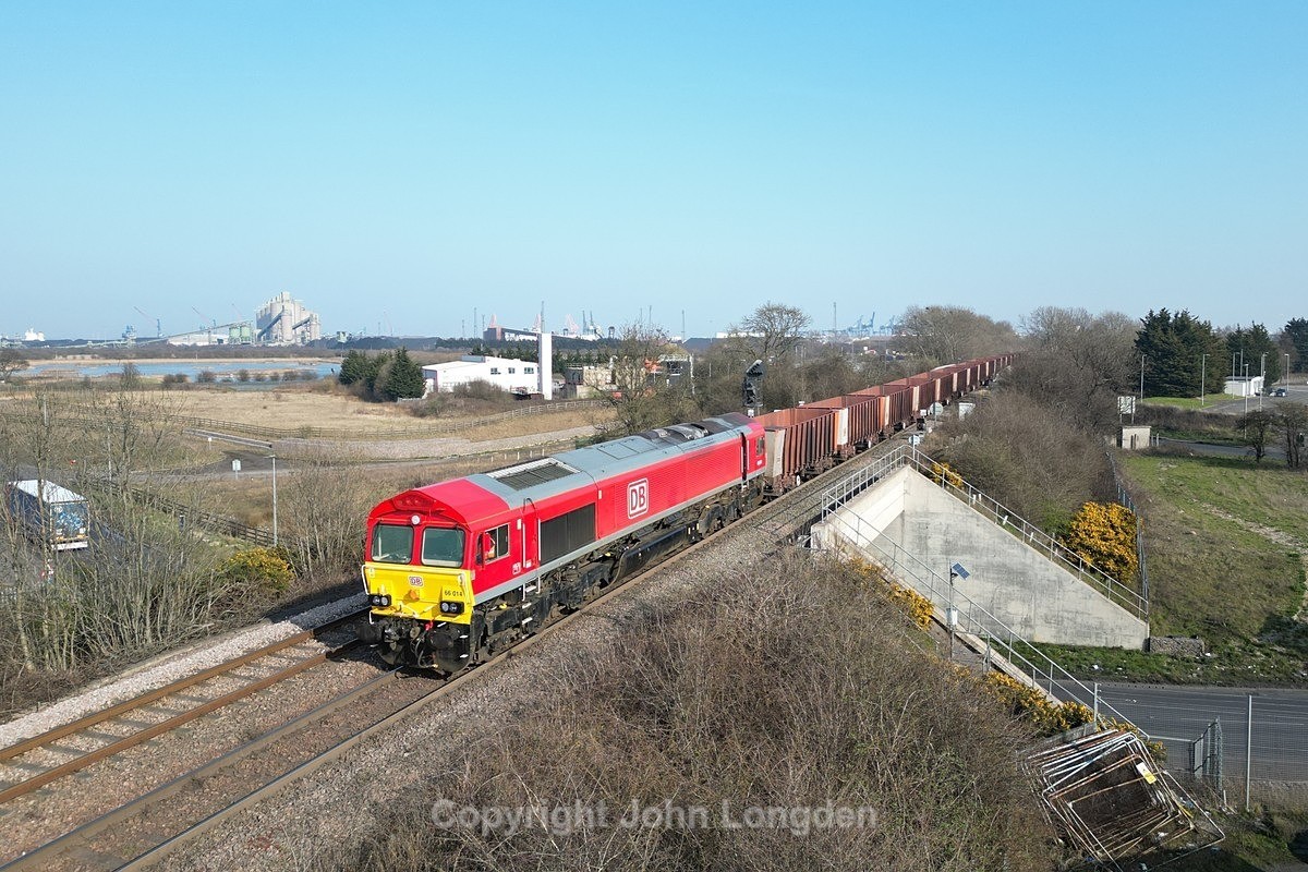 JL - 20.3.25 66014 6T26 Immingham Ore T - Santon, Humber Rd Jn - Latest shots