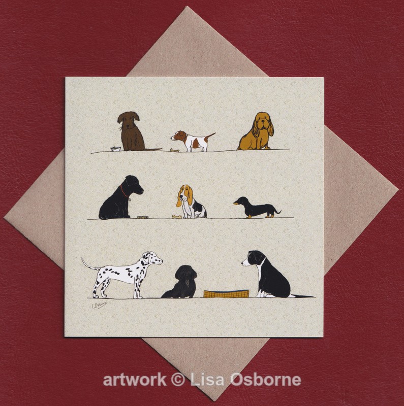 Dogs greetings card - Cards