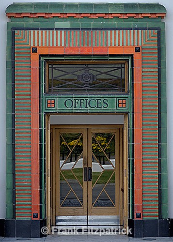 Door detail, India Tyres, Inchinnan, Renfrewshire, Scotland - Renfrewshire