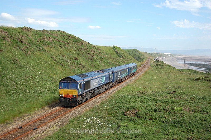 JL - 30.6.15 66301 5Z60 Carnforth - Kingmoor, Nethertown - Cumbrian Coast (north to south)