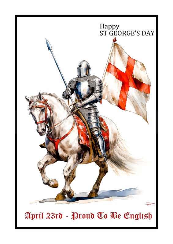 Proud To Be English, St George's Day Paintings by Paul Duddell, Whispers & Strokes - Artist, Painter, and Photographer
