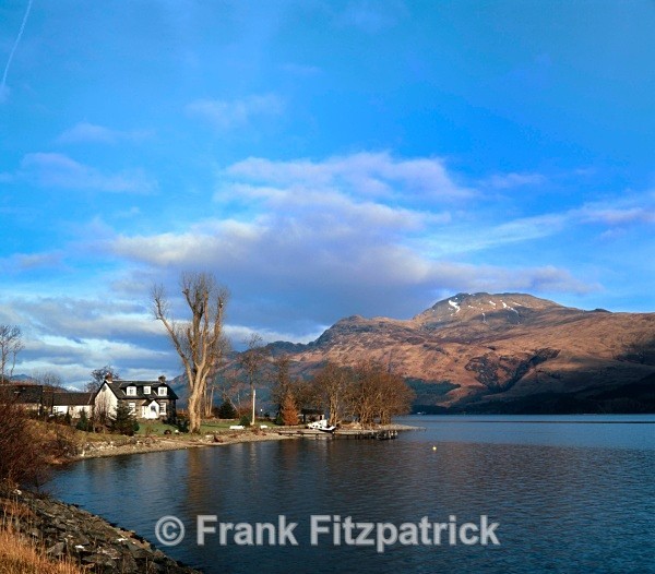 Culag, Loch Lomond, with the distinctive peak of Ben Lomond - Scottish scenics