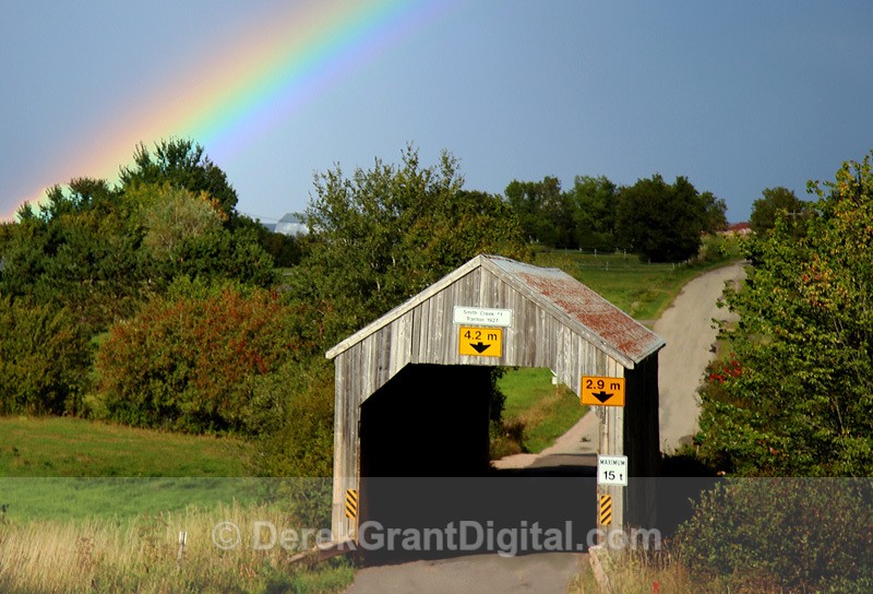 Covered Bridge and a Rainbow
