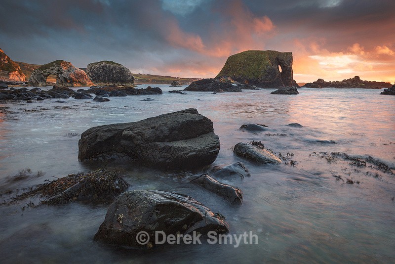 Evening Sunset At Elephant Rock - Ballintoy County Antrim