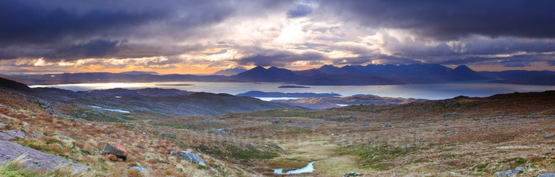 Bealach na Ba Viewpoint looking towards Skye - Panoramic Landsapes
