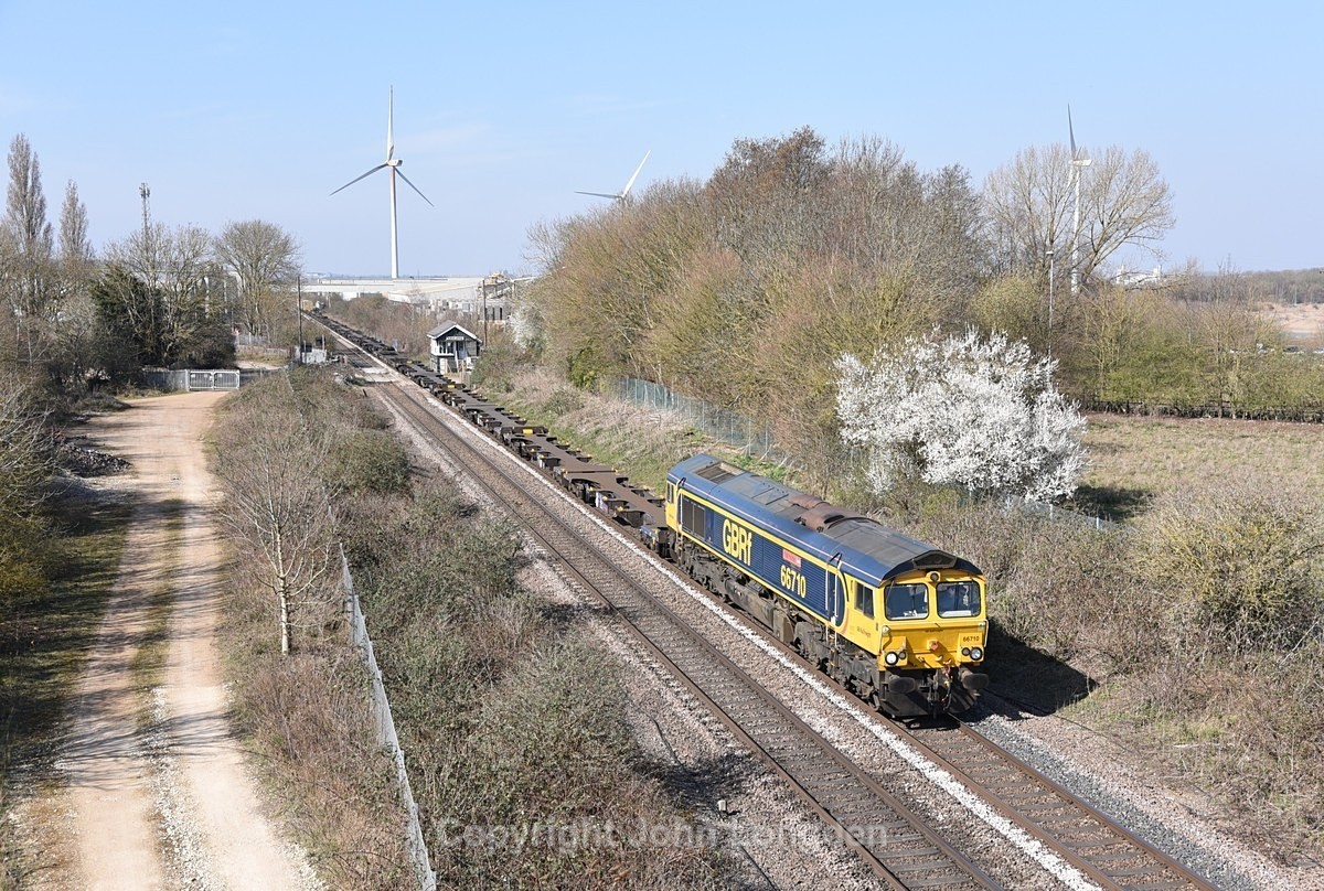 JL - 20.1.25 66710 4L28 Doncaster Iport - Felixstowe, Whittlesea - Latest shots