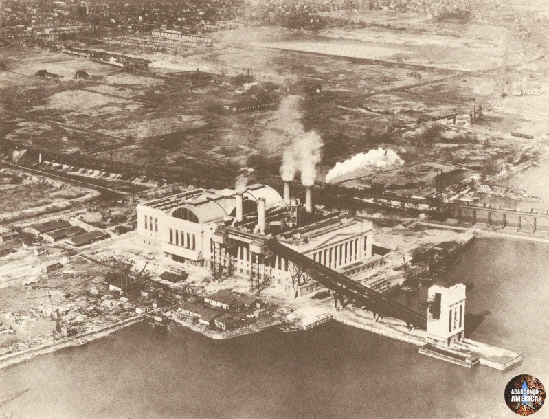 Aerial View shortly after commencement - Richmond Generating Station Historical Photographs