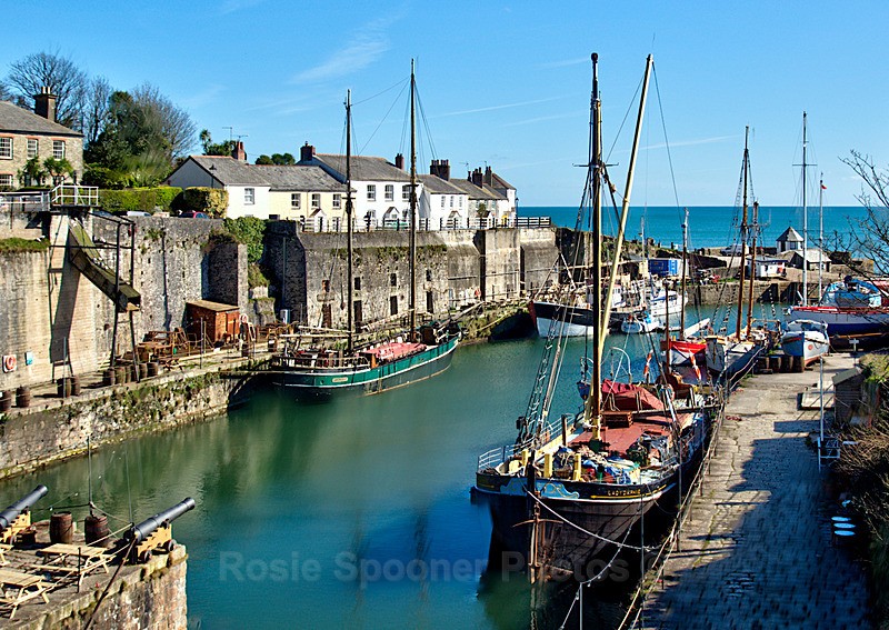 CW 23 Charlestown Harbour - Greetings Cards - Cornwall  and Devon Misc