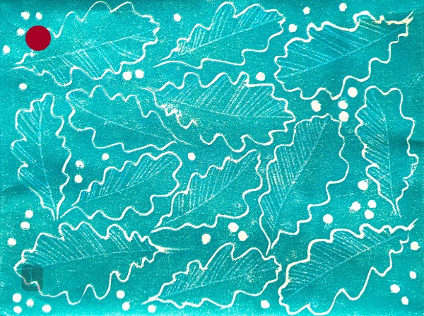 Oak leaves and snow - Winter exhibition 2022