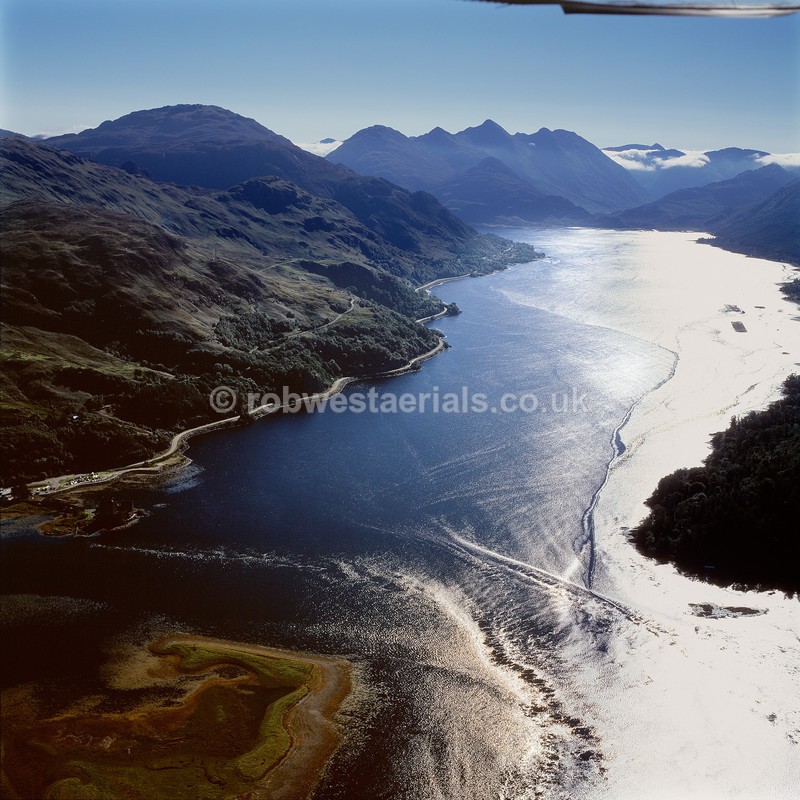 aerial pictures of Scotland west coast sea lochs of Loch Duich