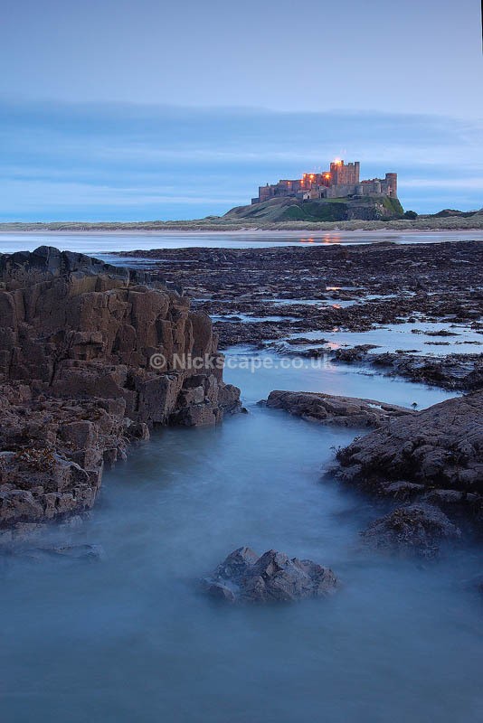 Dusk at Bamburgh Castle - Northumberland