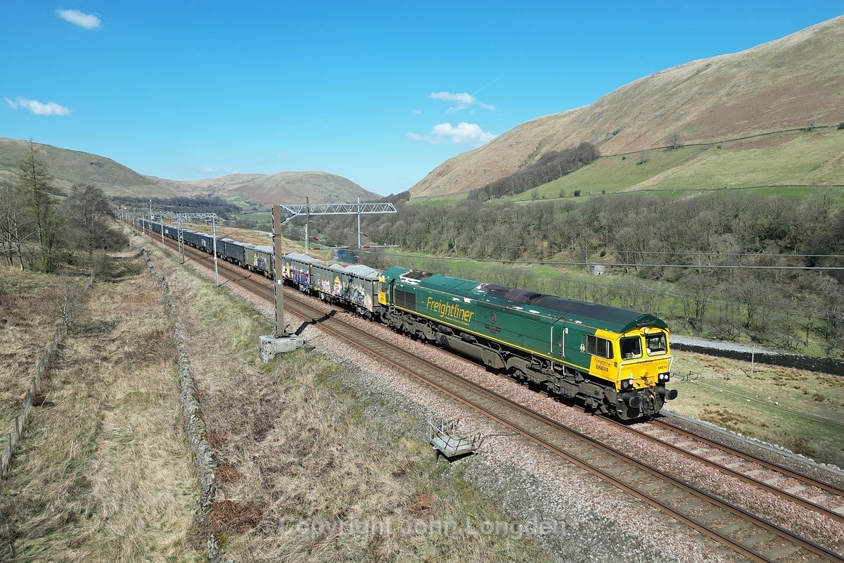 JL - 2.4.25 66614 6Z26 Shap Summit - Basford Hall, Lune Gorge - Latest shots