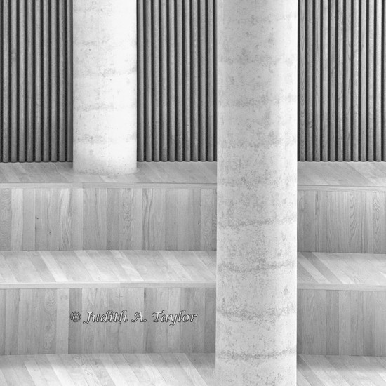 Two pillars on two steps