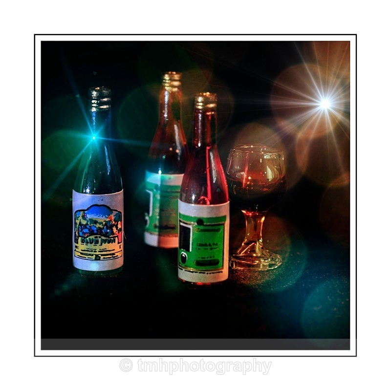 Wine Bottles & Glass - Still Life / Contemporay Art