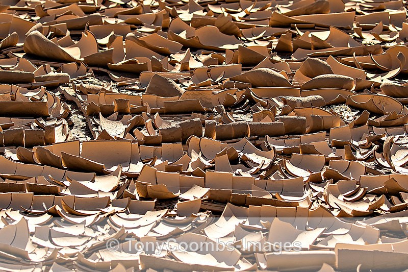 Sheets of Very Fine Mud in Dried Up River Bed - The Hoanib
