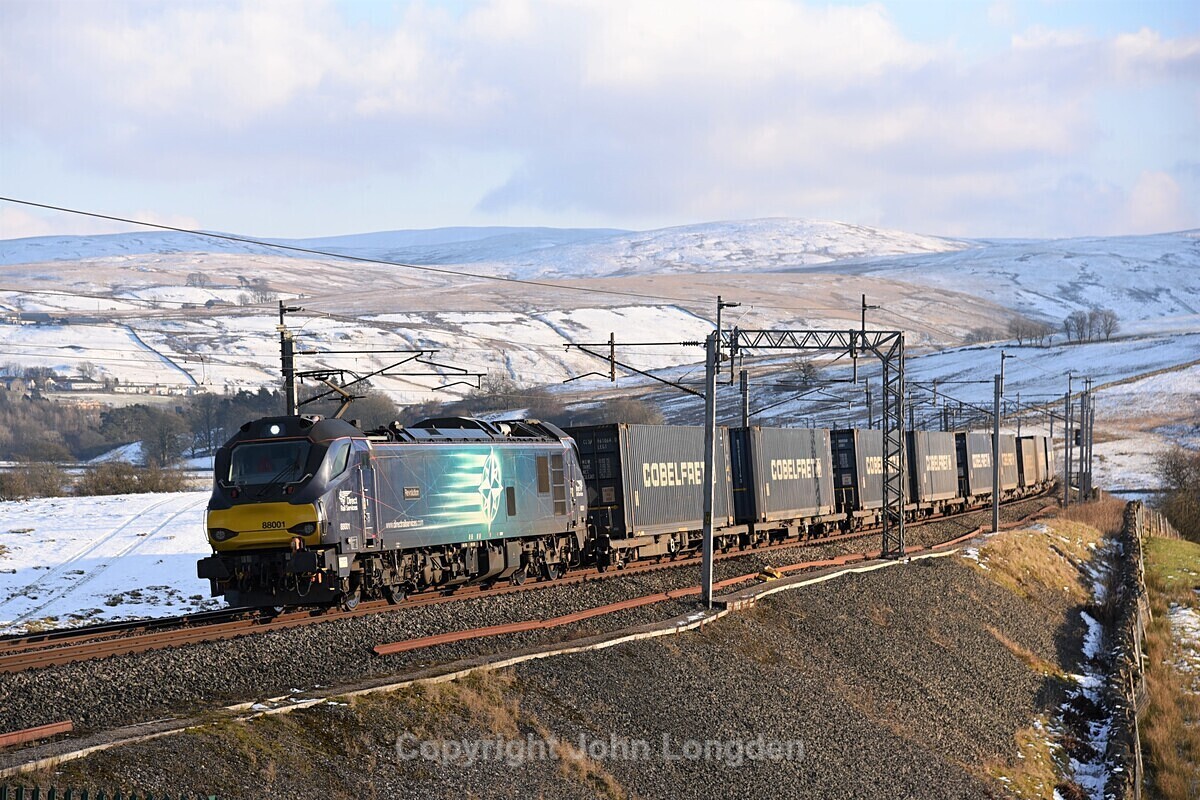 JL - 12.2.21 88001 4S44 Daventry - Mossend, Greenholme - West Coast Main Line (north to south)