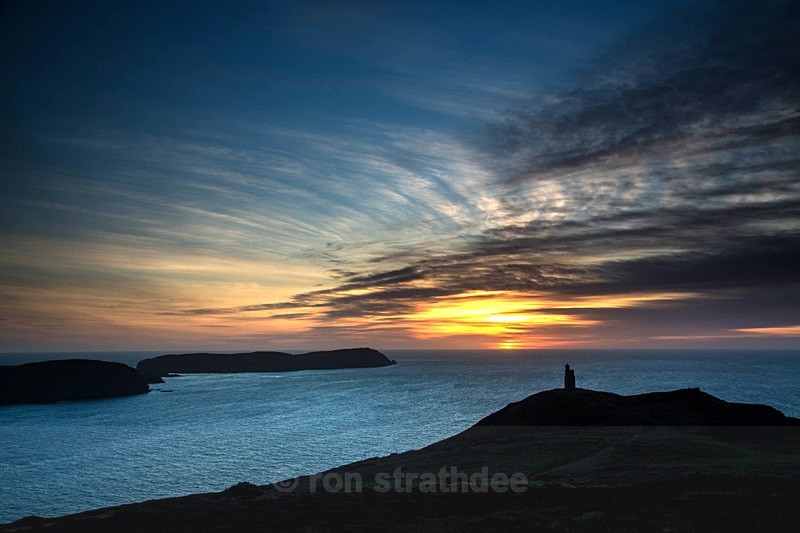 Sunset above Bradda Head - Skies of Man