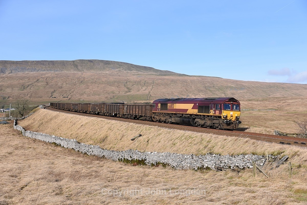 JL - 17.2.23 66103 6E97 Kirkby Thore - Tees Dock, Ribblehead - Ribblehead