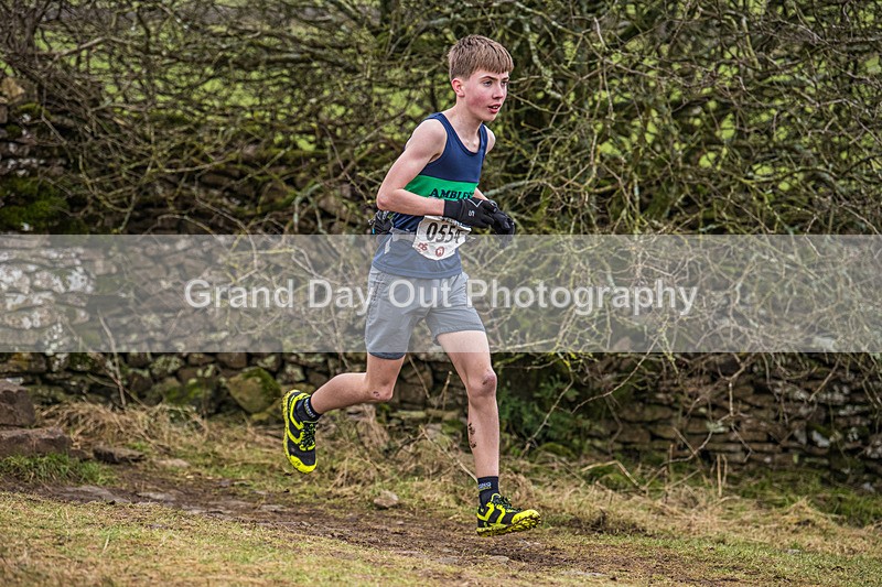 Cunswick U15  U17-11 - Kendal Winter League Cunswick Scar Junior Under 15 & 17 Fell Races Sunday 26th January 2025