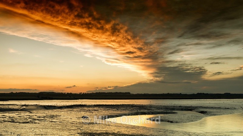Flame Sunset - Old Felixstowe - Suffolk - Landscapes