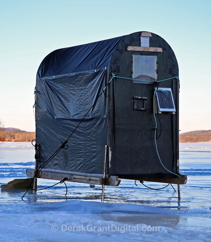 Ice Shack Ice Huts Belleisle Bay New Brunswick Canada
