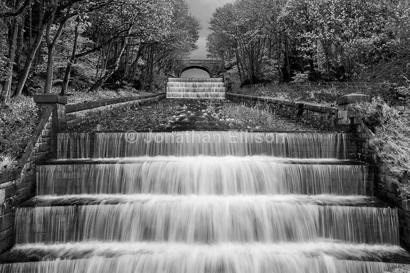 Yarrow Reservoir Cascade - Black and White