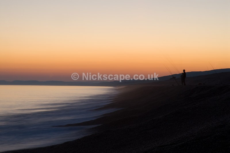 Chesil Beach | Night Fishermen on the pebble beach in Dorset