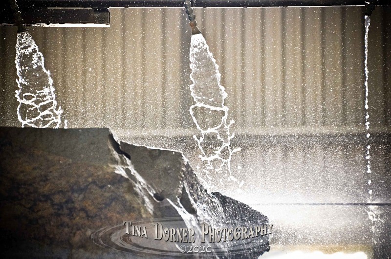 Limestone Block on cutting saw at Stoneworks.  from 'Commercial' Portfolio by Forest of Dean & Wye Valley Photographer Tina Dorner