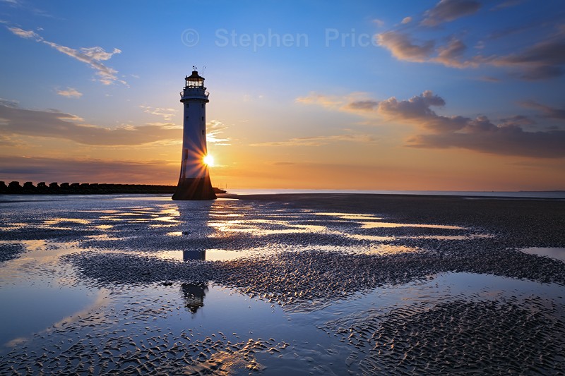 New Brighton Lighthouse | Photography at Sunset | Beach Reflections