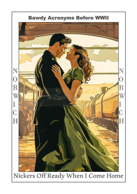 Bawdy Acronyms before WWII Paintings by Paul Duddell, Whispers & Strokes - Artist, Painter, and Photographer