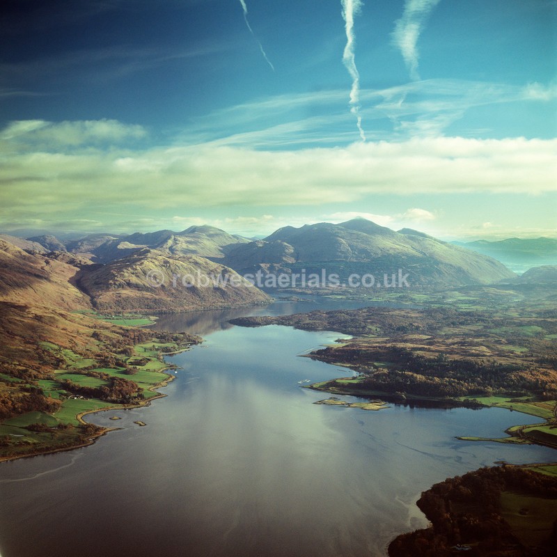 aerial pictures of Scotland west coast sea lochs of Loch Etive