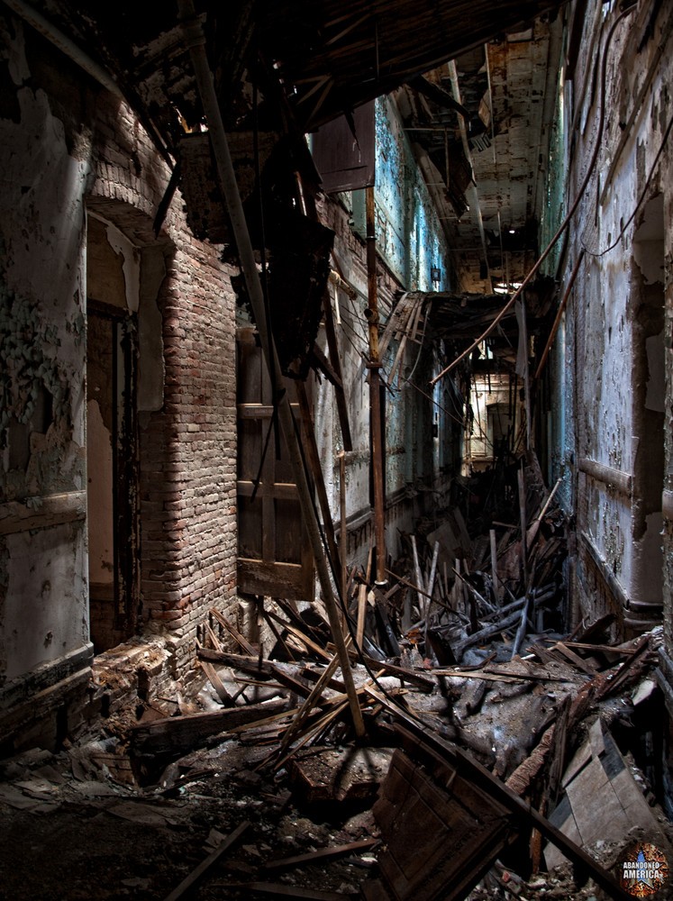 First Floor Hallway Ruins  | Hudson River State Hospital - Hudson River State Hospital