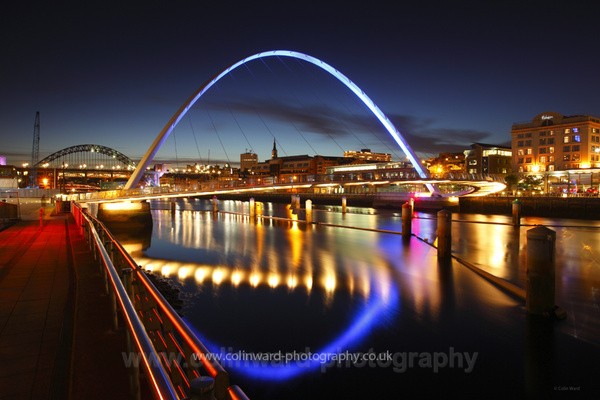 Millenium Bridge at dusk - Tyne and Wear
